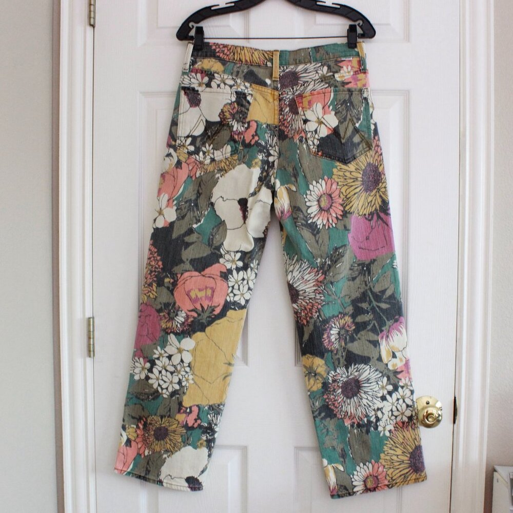 MOTHER The Rambler Build Me Up Buttercup High Rise Ankle Floral Jeans Sz 30 - Picture 8 of 16